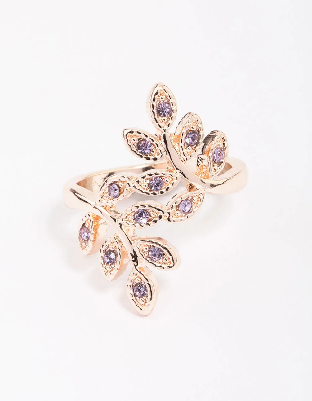 Rose Gold Floral Leaf Wrap Ring sold by lovisa product image thumbnail 3