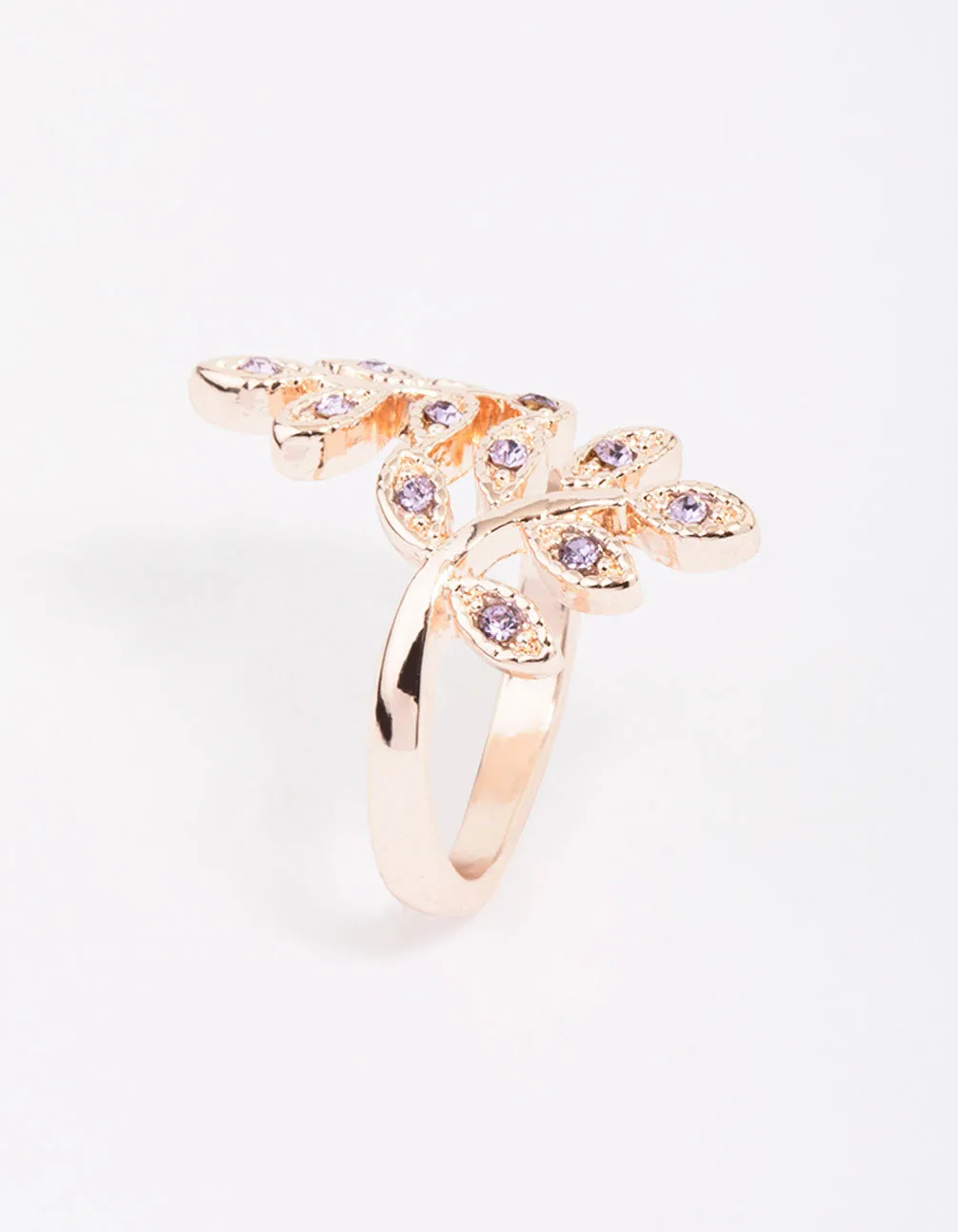 Rose Gold Floral Leaf Wrap Ring sold by lovisa product image thumbnail 2