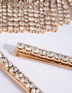 Gold Mixed Diamante Clip Pack sold by lovisa