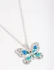 Silver Statement Diamante Butterfly Necklace sold by lovisa