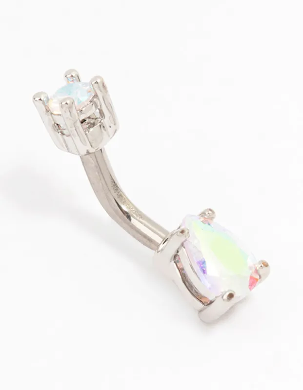 Titanium Small Rounded Pear Belly Button Piercing sold by lovisa