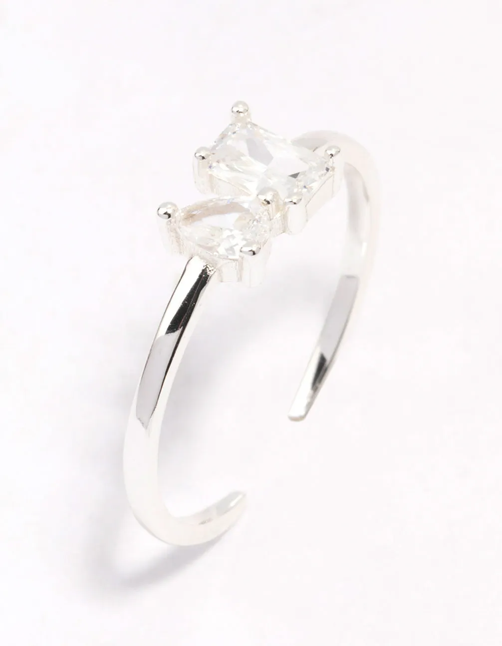 Sterling Silver Cubic Zirconia Adjustable Ring sold by lovisa product image thumbnail 2