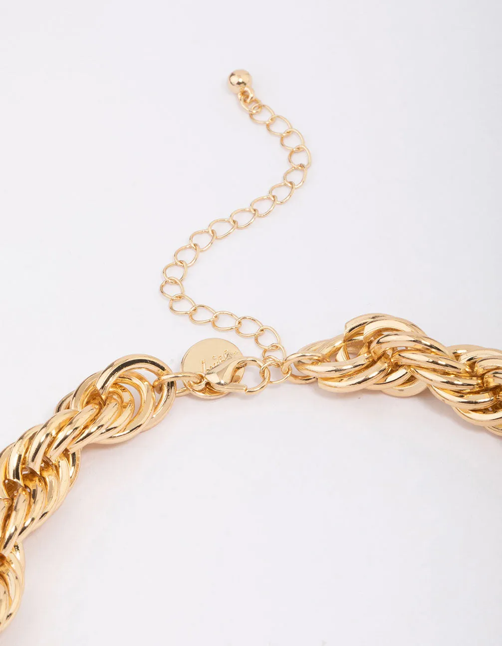 Gold Spiral Thick Chain Necklace sold by lovisa product image thumbnail 3