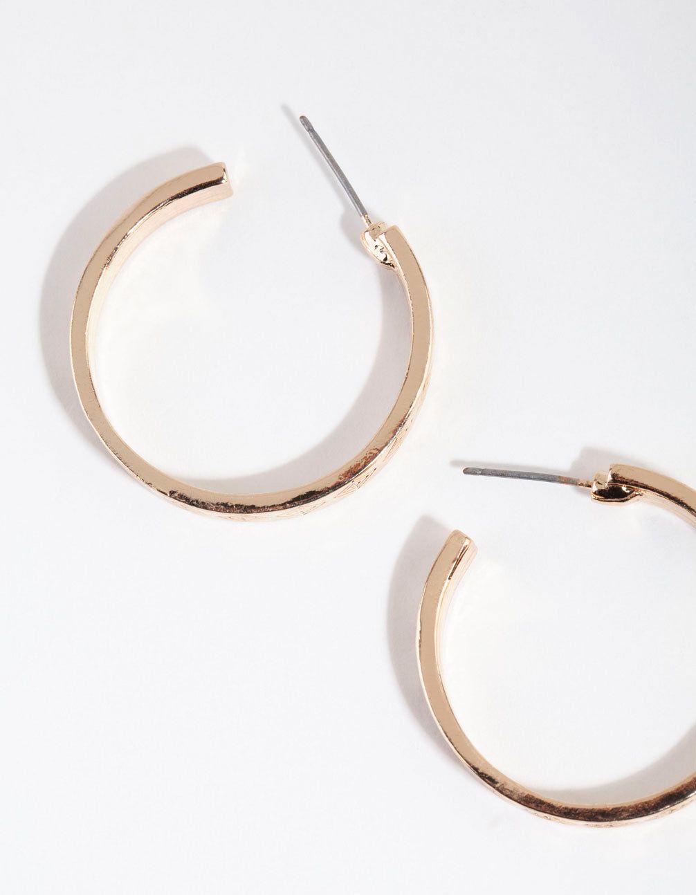Gold Diamond Etched Hoop Earrings sold by lovisa product image thumbnail 2