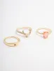 Gold Plated Celestial Pear Stacking Ring Pack sold by lovisa