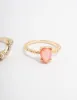 Gold Plated Celestial Pear Stacking Ring Pack sold by lovisa