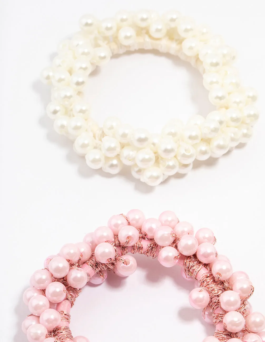 Beaded Pearl Cluster Hair Ties 3-Pack sold by lovisa product image thumbnail 2