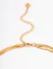 Gold Plated Max Width Snake Layered Necklace sold by lovisa