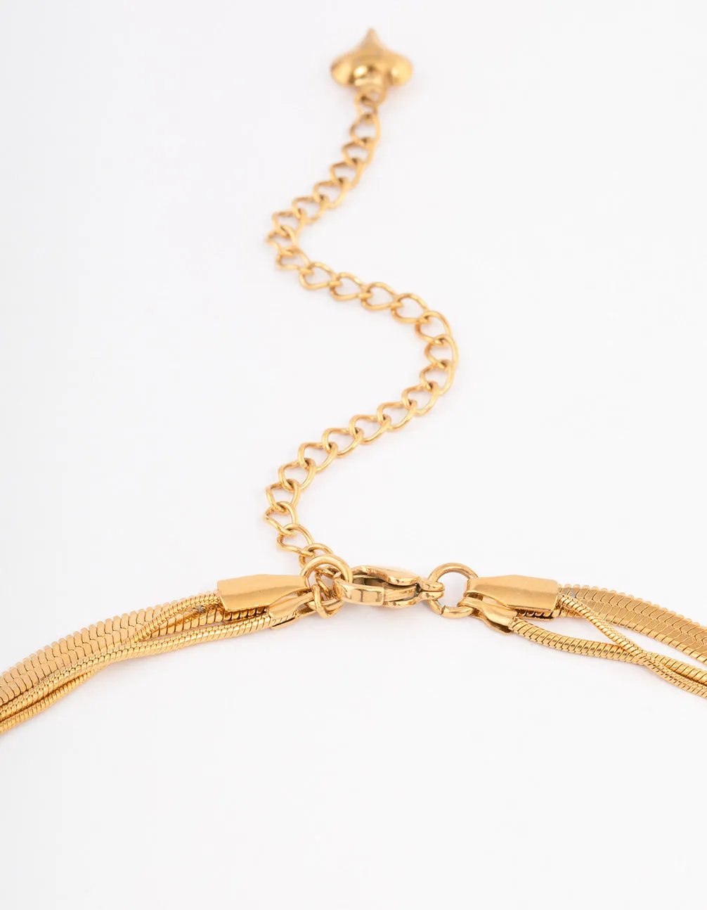 Gold Plated Max Width Snake Layered Necklace sold by lovisa product image thumbnail 3