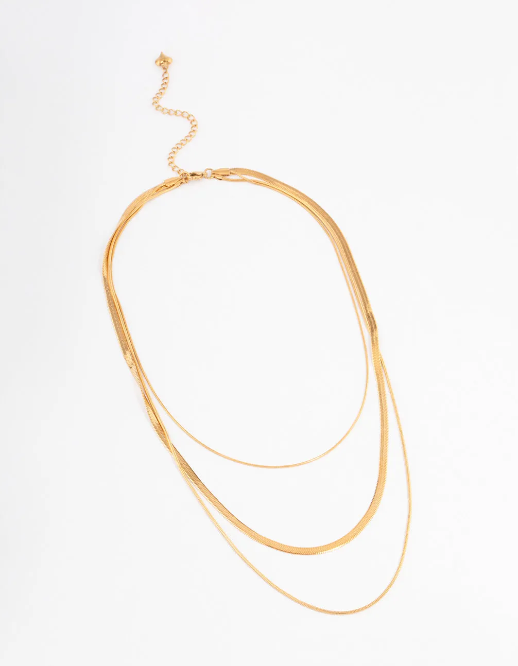 Gold Plated Max Width Snake Layered Necklace sold by lovisa product image thumbnail 2