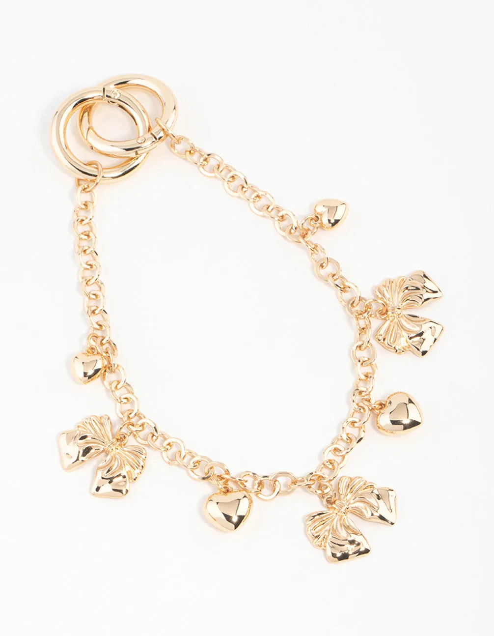 Gold Bow Charm Keychain sold by lovisa