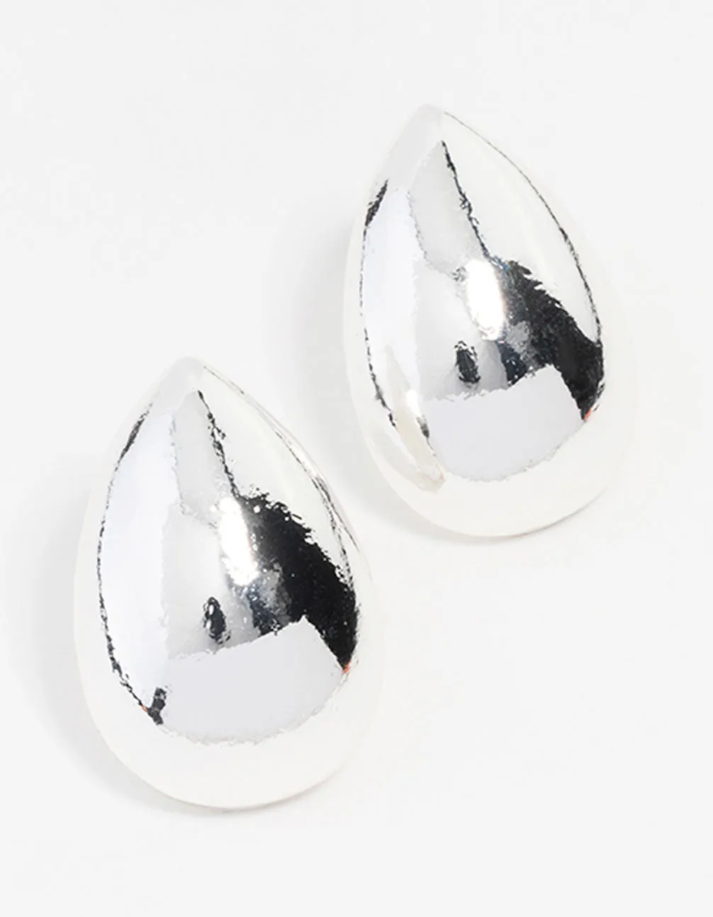 Silver Teardrop Stud Earrings sold by lovisa