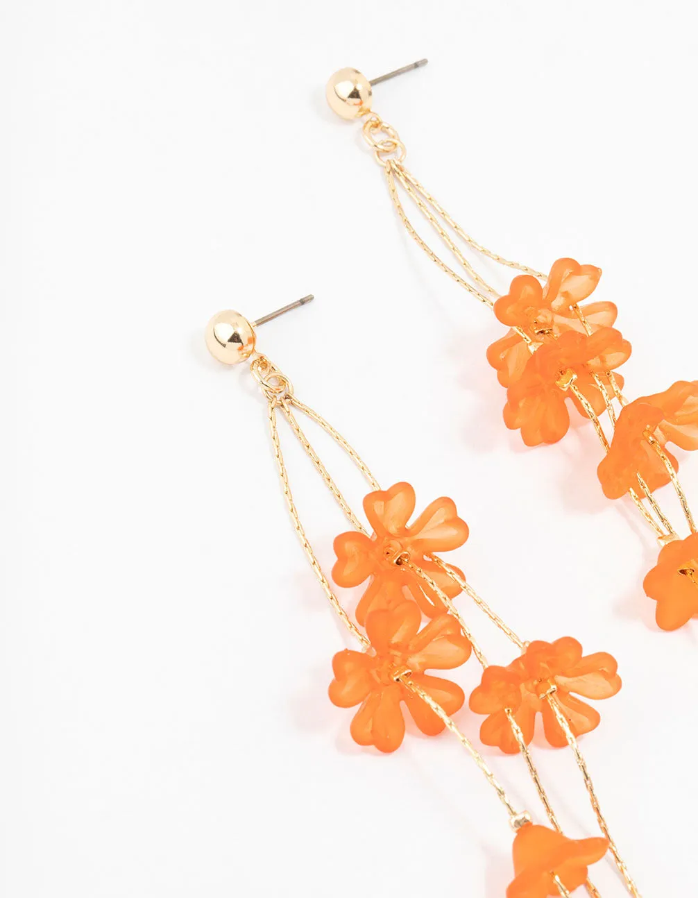 Gold Orange Petal Drop Earrings sold by lovisa product image thumbnail 2