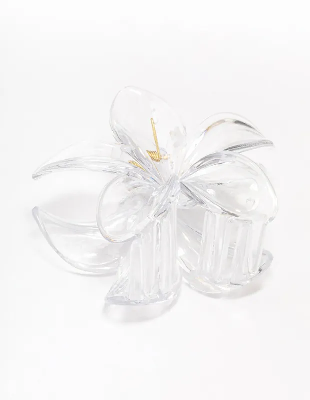 Clear Transparent Tropical Hair Claw Clip sold by lovisa