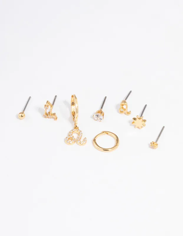 Gold Plated Leo Star Sign Ear Stackers sold by lovisa