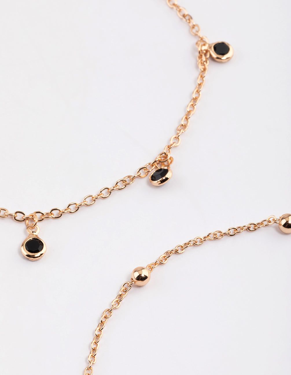 Gold Four Layer Black Stone Anklet sold by lovisa product image thumbnail 2