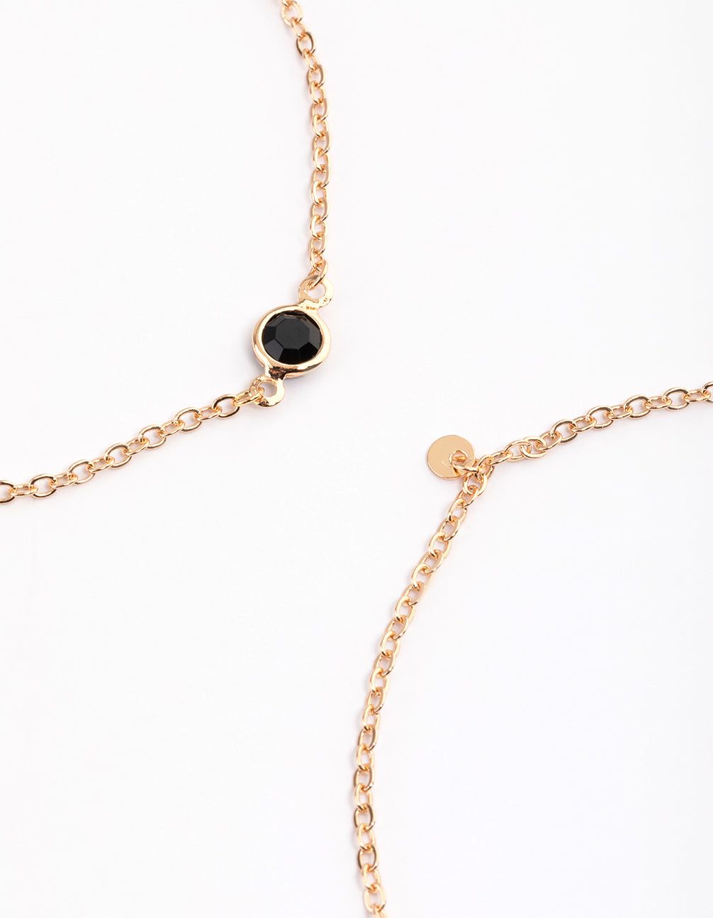 Gold Four Layer Black Stone Anklet sold by lovisa product image thumbnail 3