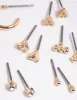 Gold Pearl Stud & Huggie Hoop Earring 8-Pack sold by lovisa
