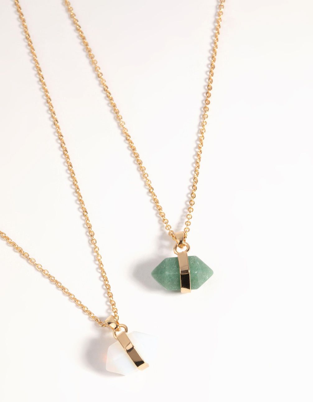 Gold Semi-Precious Shard Necklace Set sold by lovisa