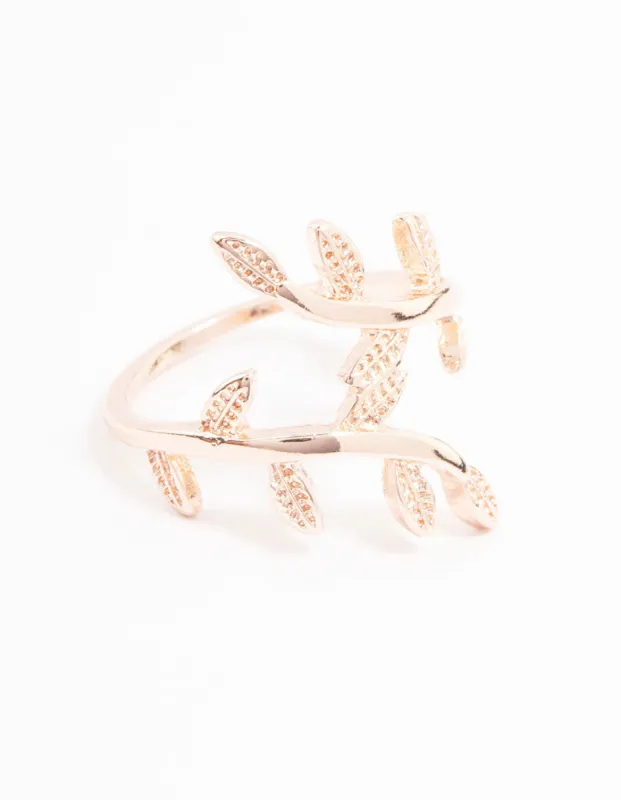 Rose Gold Plated Vine Wrapped Ring sold by lovisa