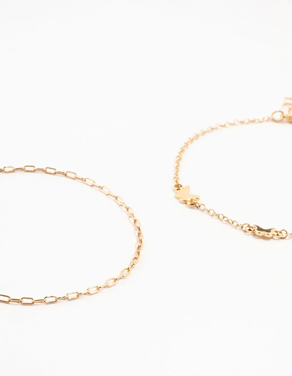Gold Station Butterfly Anklets 4-Pack sold by lovisa product image thumbnail 2