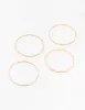 Gold Twisted Bangle Bracelets 4-Pack sold by lovisa