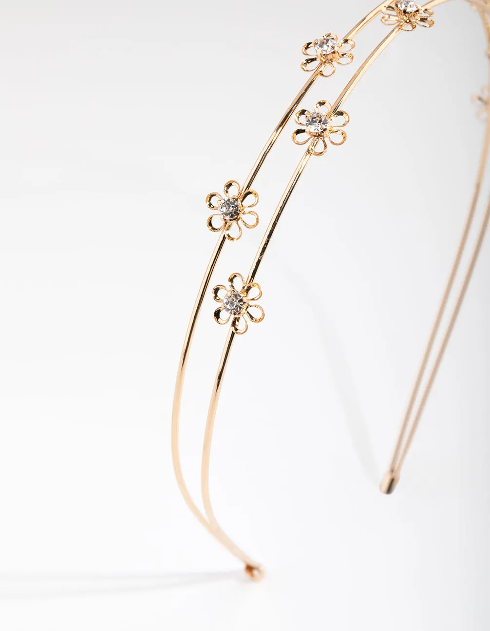 Gold Micro Flower Double Headband sold by lovisa product image thumbnail 3