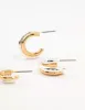 Mixed Metals Silver & Gold Plated Huggie Hoop Earrings 2-Pack sold by lovisa