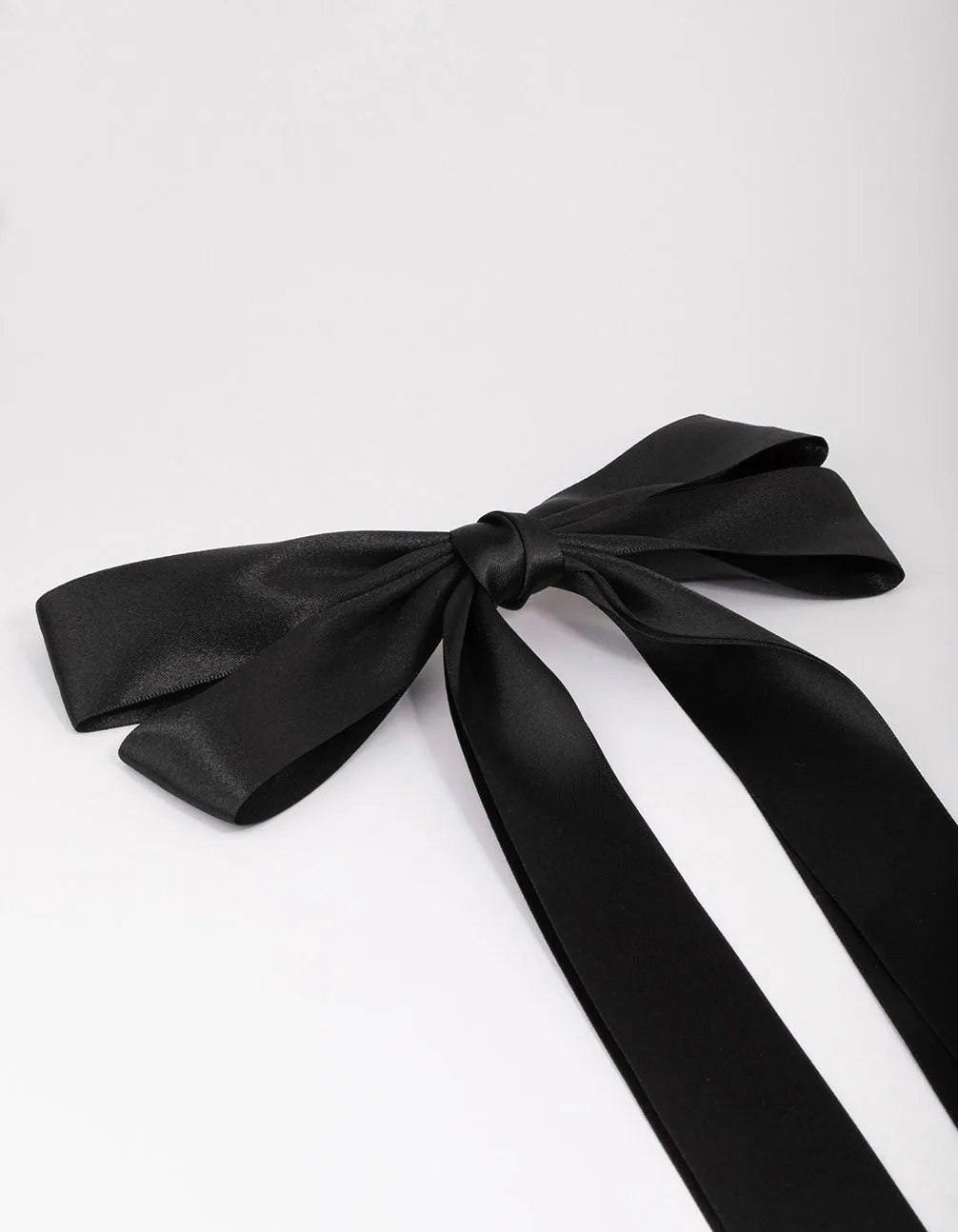Black Fabric Oversized Ribbon Hair Bow Clip sold by lovisa product image thumbnail 2