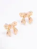 Gold Bow Stud Earrings sold by lovisa