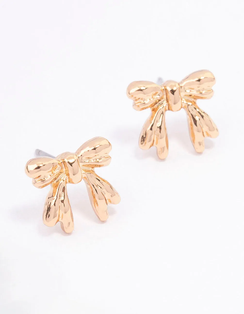 Gold Bow Stud Earrings sold by lovisa