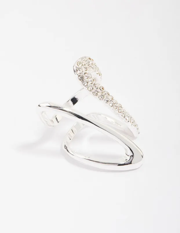 Silver Plated Bling Split Ring sold by lovisa