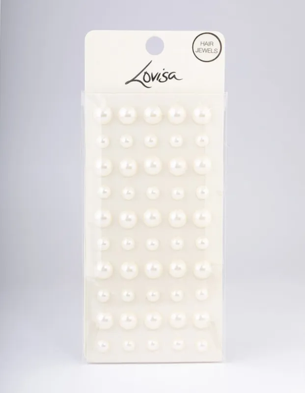 Mixed Pearl Hair Gems sold by lovisa