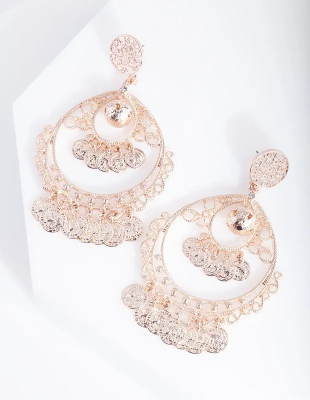 RGOLD RG FILIGREE COIN DROP ER@ sold by lovisa