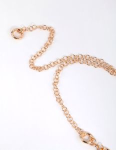 Gold Circle Detail Chain Belt sold by lovisa