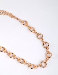Gold Circle Detail Chain Belt sold by lovisa