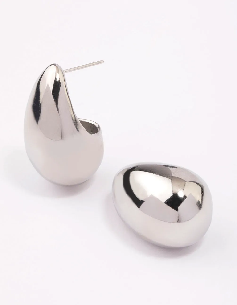 Stainless Steel Large Teardrop Earrings sold by lovisa