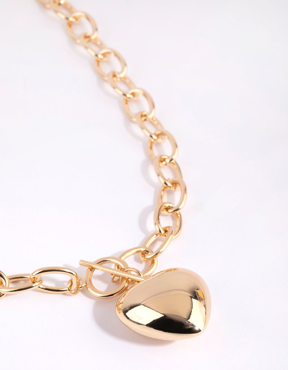 Gold Statement Heart Necklace sold by lovisa