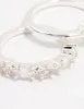 Silver Plated Alternating Pear Stacking Rings sold by lovisa