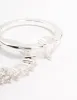 Silver Plated Alternating Pear Stacking Rings sold by lovisa