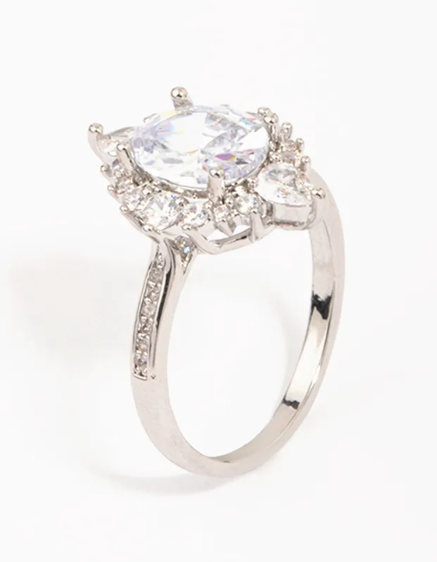Silver Shining Star Cubic Zirconia Ring sold by lovisa