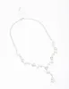 Silver Cubic Zirconia Floral Teardrop Y-Shape Necklace sold by lovisa