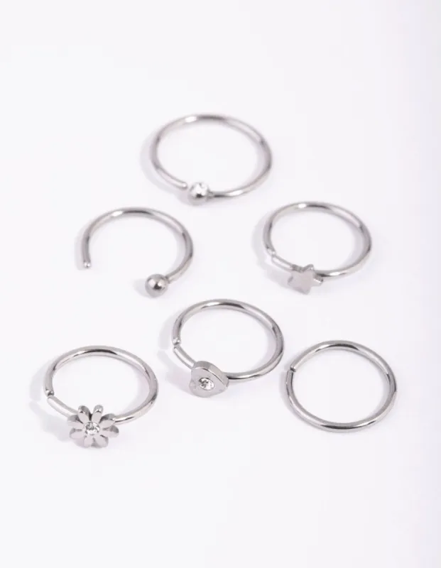 Surgical Steel Femme Nose Studs sold by lovisa
