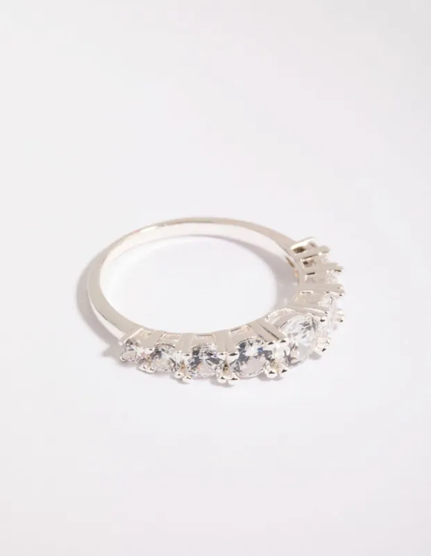 Silver Plated Ring with Cubic Zirconia sold by lovisa