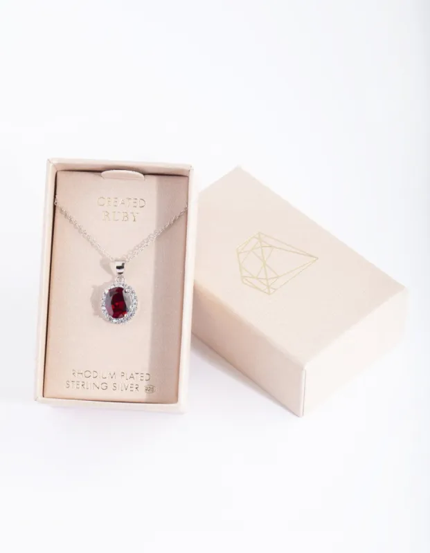 CG ST RH RUBY OVL HALO NL sold by lovisa