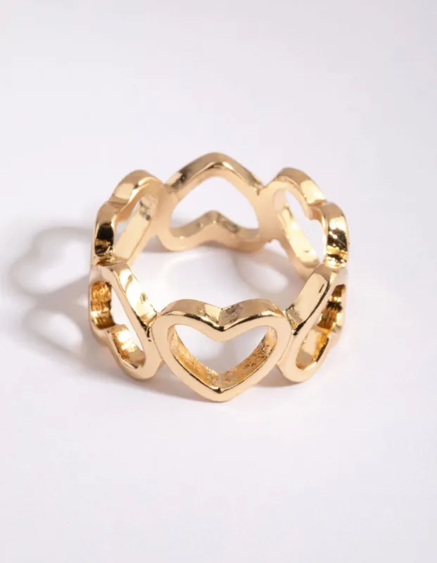 Gold Heart Ring sold by lovisa
