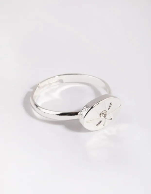 Silver Star & Diamante Signet Ring sold by lovisa