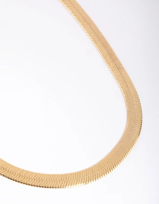 Gold Plated Snake Chain Necklace sold by lovisa