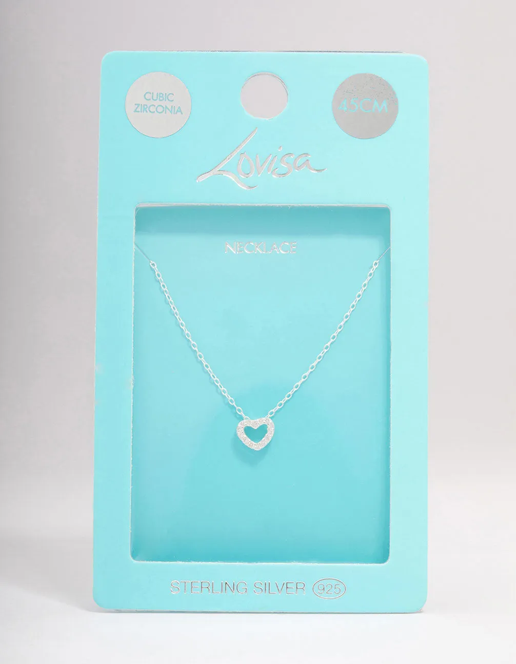 Sterling Silver Cubic Zirconia Heart Pendant Necklace sold by lovisa product image thumbnail 3