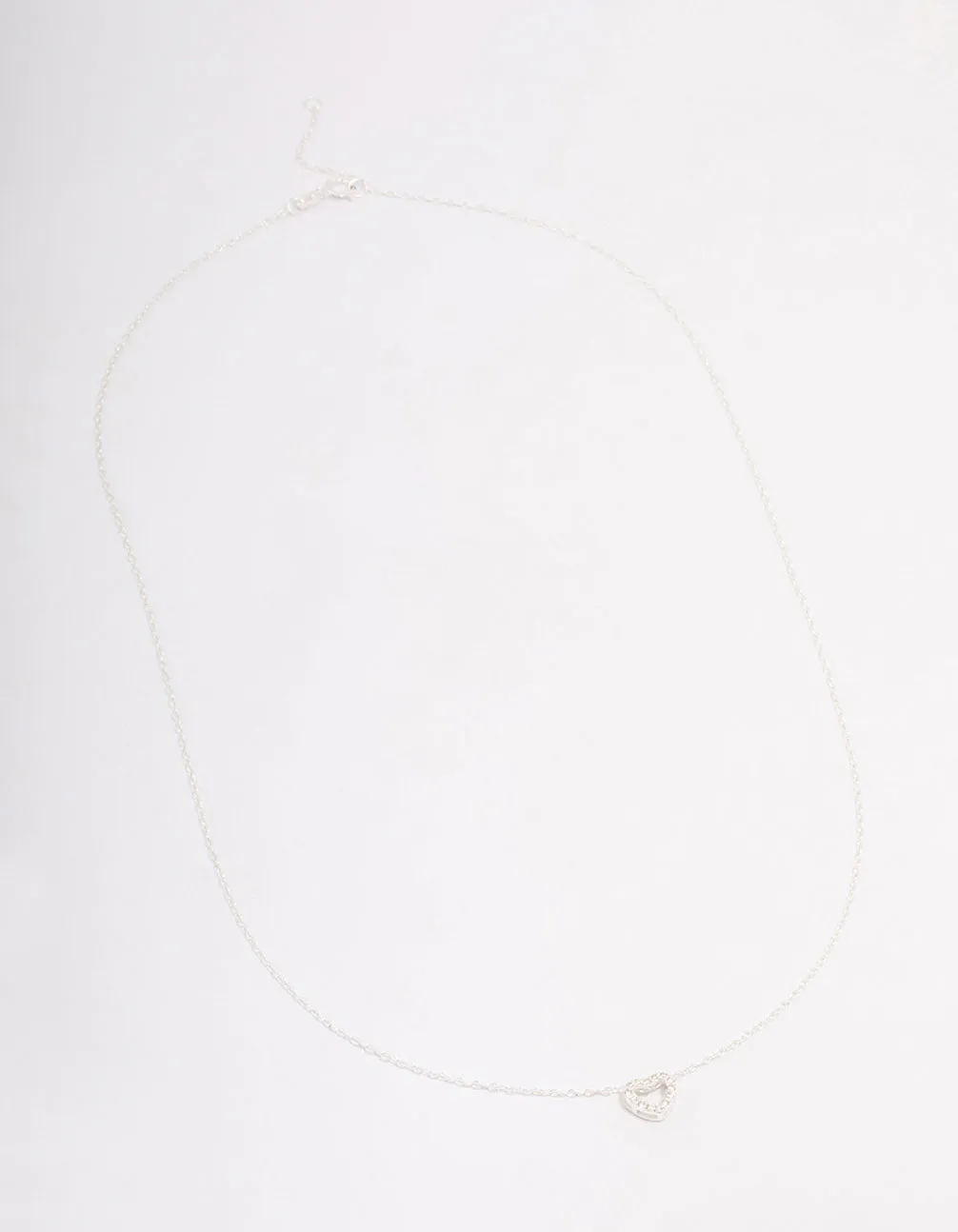 Sterling Silver Cubic Zirconia Heart Pendant Necklace sold by lovisa product image thumbnail 2